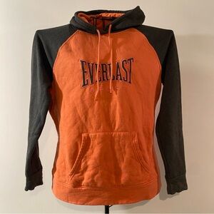 Everlast Logo Orange and Black 80% Cotton Hoodie              Size L